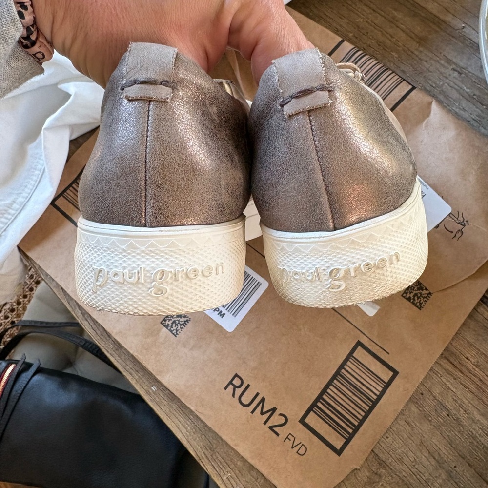 Paul Green Toby Taupe Sneaker Shoes UK 5.5 / 7.5 - Picture 5 of 5